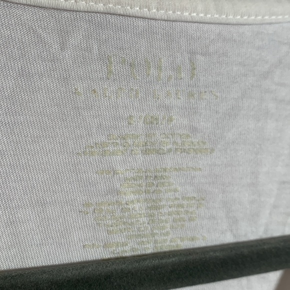 Polo Ralph Lauren Mens V-Neck Short Sleeve Shirt White Size S Minimalist Preppy - Picture 4 of 5
